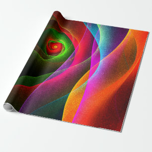Red Green Orange Modern Abstrakt Art Pattern #22 Geschenkpapier