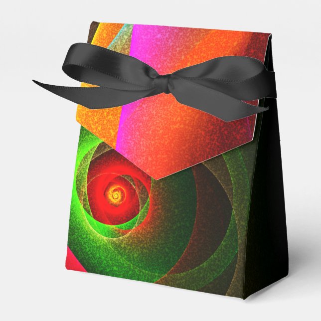 Red Green Orange Modern Abstrakt Art Pattern #22 Geschenkschachtel (Vorderseite)