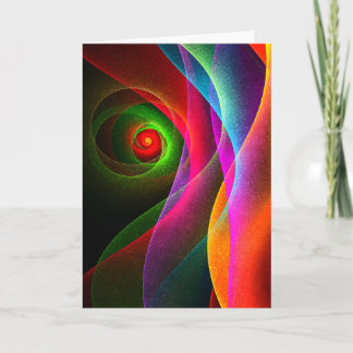 Red Green Orange Modern Abstrakt Art Pattern #22 Karte