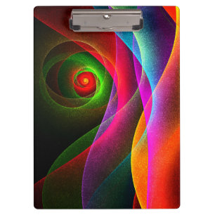 Red Green Orange Modern Abstrakt Art Pattern #22 Klemmbrett