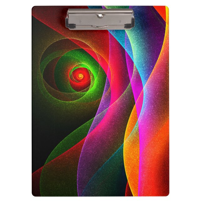 Red Green Orange Modern Abstrakt Art Pattern #22 Klemmbrett (Vorderseite)