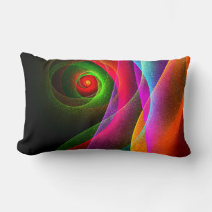 Red Green Orange Modern Abstrakt Art Pattern #22 Lendenkissen