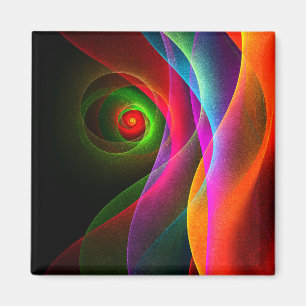 Red Green Orange Modern Abstrakt Art Pattern #22 Magnet
