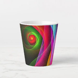 Red Green Orange Modern Abstrakt Art Pattern #22 Milchtasse