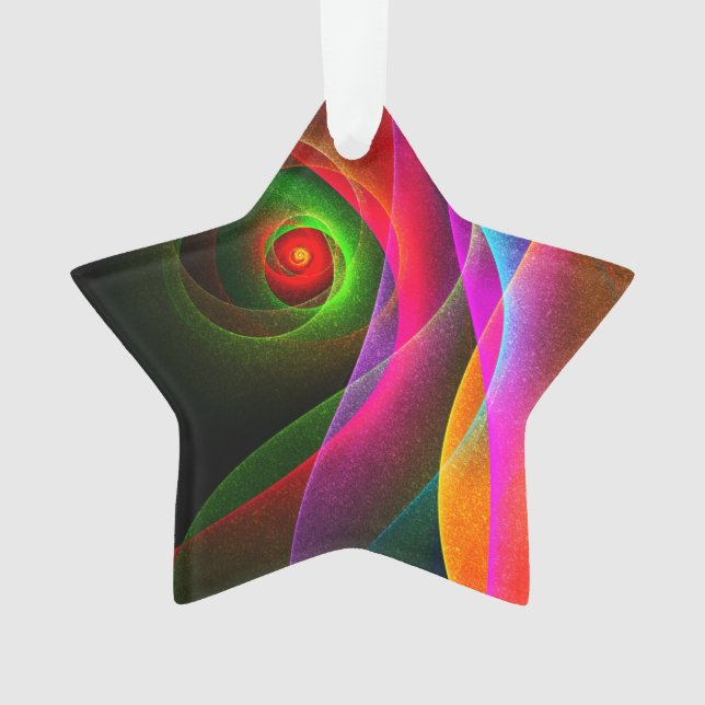 Red Green Orange Modern Abstrakt Art Pattern #22 Ornament (Vorderseite)