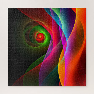 Red Green Orange Modern Abstrakt Art Pattern #22 Puzzle