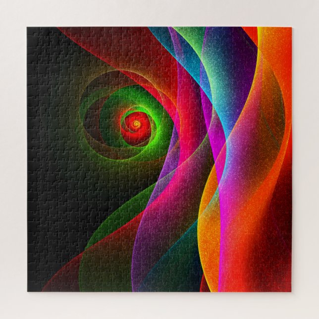 Red Green Orange Modern Abstrakt Art Pattern #22 Puzzle (Vertikal)