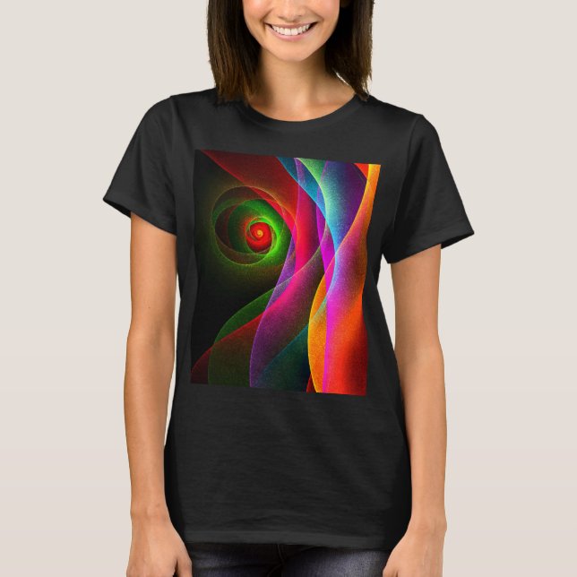 Red Green Orange Modern Abstrakt Art Pattern #22 T-Shirt (Vorderseite)