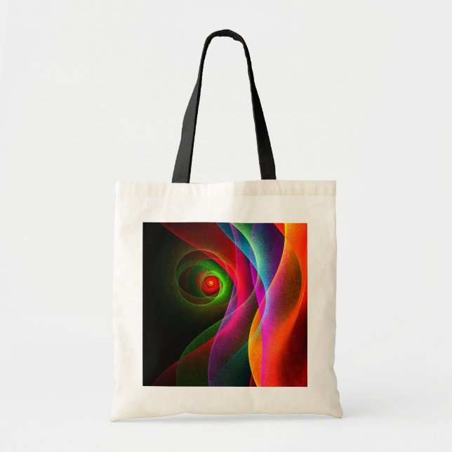 Red Green Orange Modern Abstrakt Art Pattern #22 Tragetasche (Vorne)