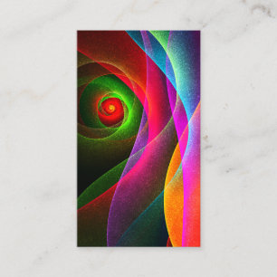 Red Green Orange Modern Abstrakt Art Pattern #22 Visitenkarte