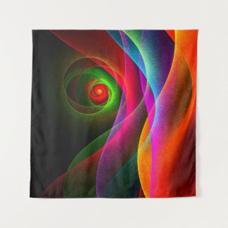 Red Green Orange Modern Abstrakt Art Pattern #22 Wandteppich