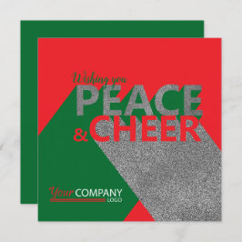 Red & Green, Peace & Cheer Card Einladung