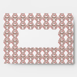 Red Green Plaid Bow Christmas Card Envelope
