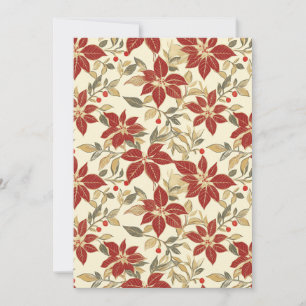 Red Green Poinsettias Vintage Weihnachten