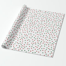 Red Green Polka Dot Pattern Weihnachten