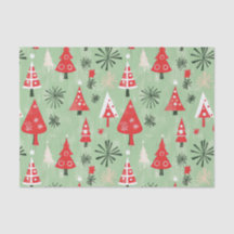 Red Green Retro Weihnachtsbaumen