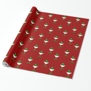 Red & Green Santa's Helper Elf Weihnachtsgeschenk  Geschenkpapier