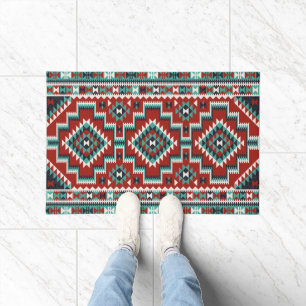 Red Green Schwarz-weiß Oriental Kilim Fußmatte