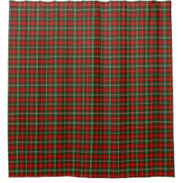 Red Green Scottish Tartan Kariert Duschvorhang