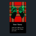 RED GREEN SCOTTISH TARTAN UND CHRISTMAS BOWS<br><div class="desc">Eleganter schottischer Tartan in rot-grünen weißen Farben,  glänzende Seidenbögen und 3D-Ruby,  smaragdgrüne Edelsteine. von Bulgan Lumini (c) Lumini (c) Leicht mit Ihrem eigenen Text für Feiertagsgruß.</div>