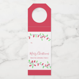 Red Green String Lights Weihnachtsgeschenk Flaschenanhänger