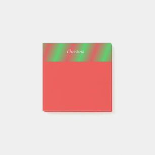 Red Green Strips Personalisiert 3x3 Post it notes Post-it Klebezettel