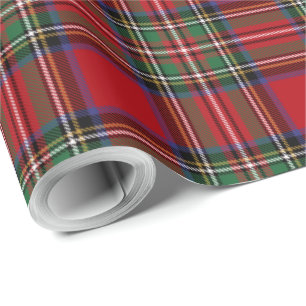 Red Green Tartan Geschenkpapier