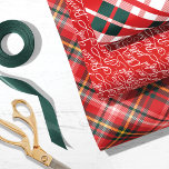 Red & Green Tartan Plaid Christmas Typography Geschenkpapier Set<br><div class="desc">Bold, modern, and festive three-sheet Christmas wrapping paper set. Design features three complementing pattern designs With two different plaid patterns and one sheet designed with Christmas typography with different festive words for the holidays arranged together to create a fun Christmas typographic pattern design. Original designs and pattern artwork by Moodthology...</div>
