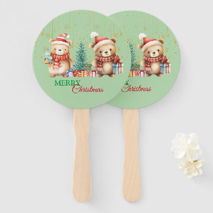 Red Green Teddy Bear Santa Merge Weihnachts-Party Fächer