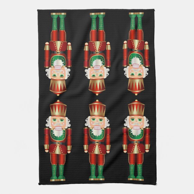 Red Green und Gold Nutcrackers Küchentücher (Vertikal)