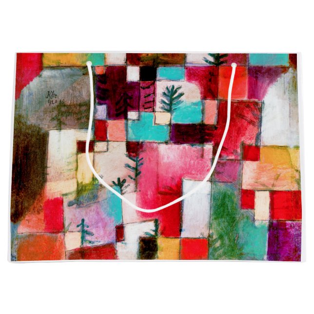 Red Green und Violet, Paul Klee Große Geschenktüte (Vorderseite)