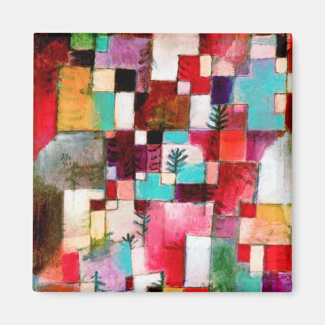 Red Green und Violet, Paul Klee Magnet (Vorne)