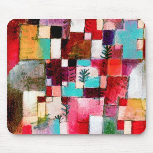 Red Green und Violet, Paul Klee Mousepad (Vorne)