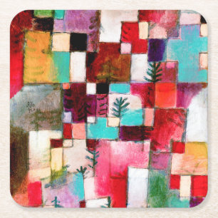 Red Green und Violet, Paul Klee Rechteckiger Pappuntersetzer