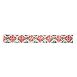 Red Green Vintage Weihnachtsfeiertag Satinband