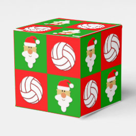 Red & Green Volleyballs & Weihnachtsfeiertage Geschenkschachtel