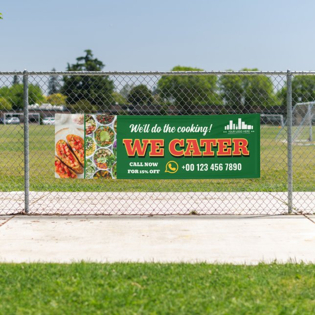 Red Green We Cater Catering Promo Logo-Foto Banner (Insitu)