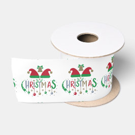 Red Green Weihnachtsmannmütze Christmas Bells Satinband