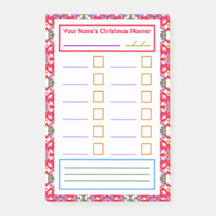 Red Green Weihnachtsplan Notes Festivals Planner Post-it Klebezettel