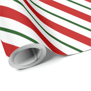 Red Green & White Candy Weihnachten Geschenkpapier