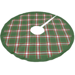 Red Green White Cool Red Lumberjack Kariertes Must Polyester Weihnachtsbaumdecke