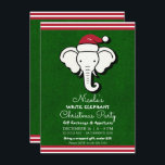 Red Green White Elephant Gift Swap Weihnachtsgesch Einladung<br><div class="desc">Anpassen an Ihr Ereignis</div>