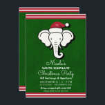 Red Green White Elephant Gift Swap Weihnachtsgesch Einladung<br><div class="desc">Anpassen an Ihr Ereignis</div>