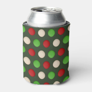Red Green White Polka Dot Dosenkühler