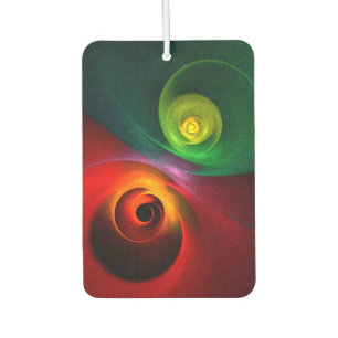 Red Green Yin Yang Modernes Abstraktes Kunstmuster Autolufterfrischer