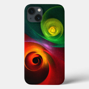 Red Green Yin Yang Modernes Abstraktes Kunstmuster Case-Mate iPhone Hülle