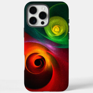 Red Green Yin Yang Modernes Abstraktes Kunstmuster iPhone 16 Pro Max Hülle