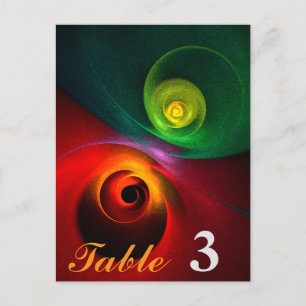 Red Green Yin Yang Modernes Abstraktes Kunstmuster Postkarte