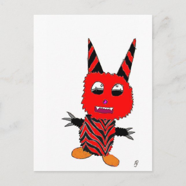 Red Gremlin Postkarte (Vorderseite)