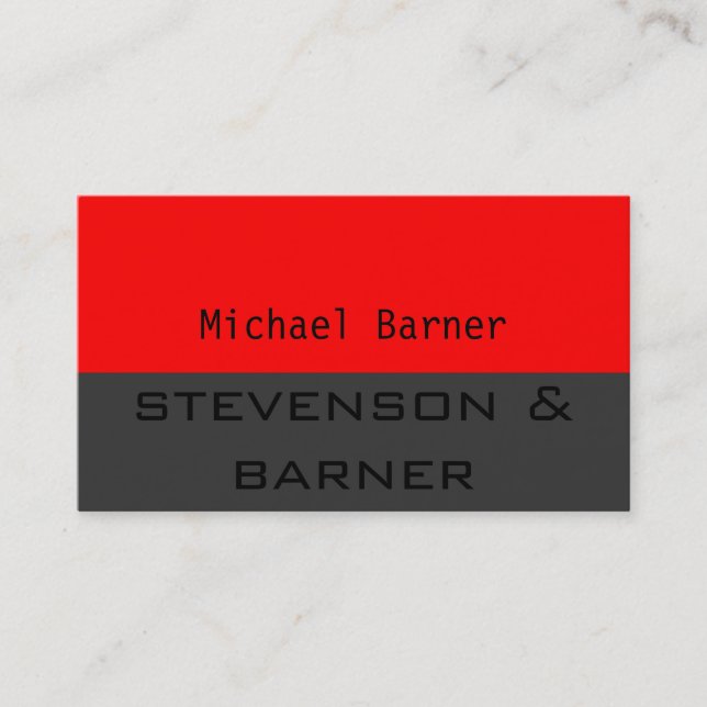 Red, Grey Black Out Business Card Visitenkarte (Vorderseite)